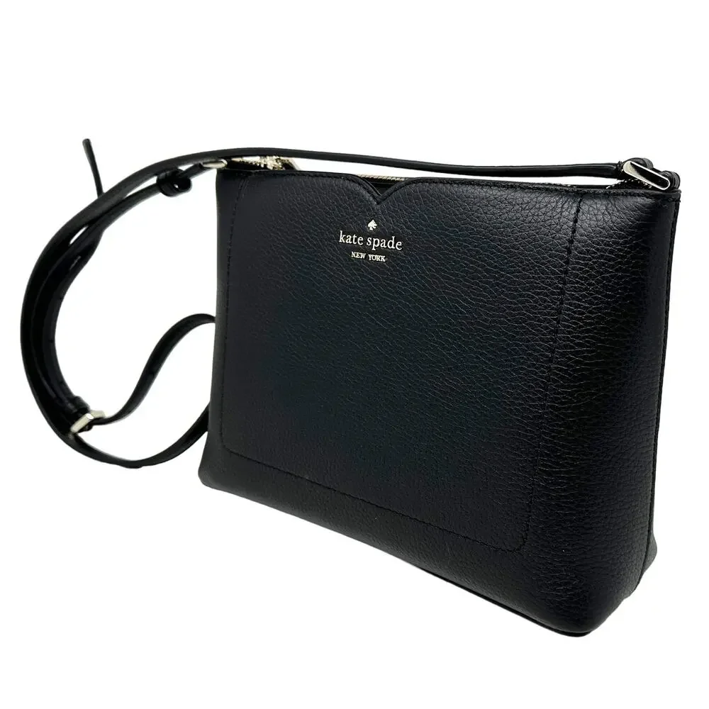 Kate Spade Harlow Crossbody Purse Black Leather WKR00058